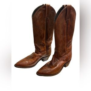 Women’s 7 Dan Post Exotic Lizard Western Cowgirl Boots